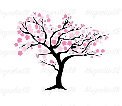 cherry blossom vector|cherry blossom tree svg.